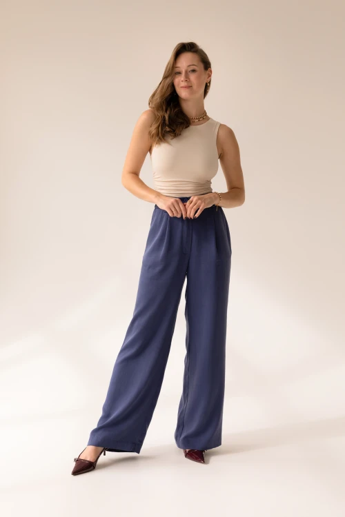 Spodnie Veneto Navy Blue Petite